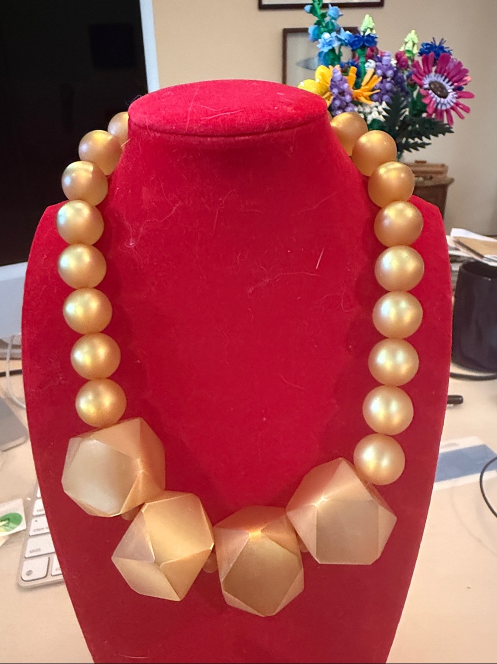 Vintage Chunky Statement Necklace (18”)